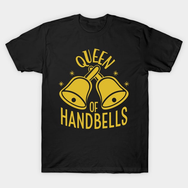 Queen Of Handbells Gold Design T-Shirt by SubtleSplit